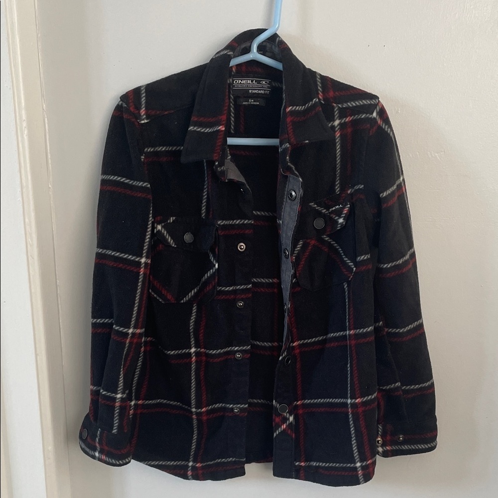 O'Neill Black and Red Plaid Jacket